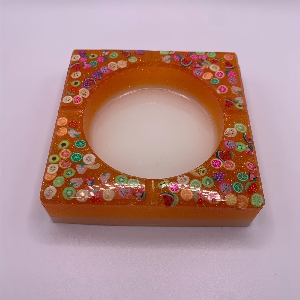 Resin fruit ashtray